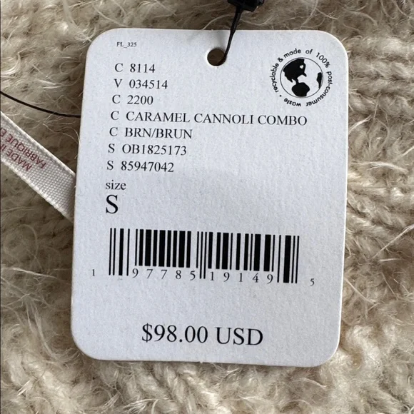 Free People Snow Bird Sweater in Caramel Size Small NWT - Picture 6 of 6